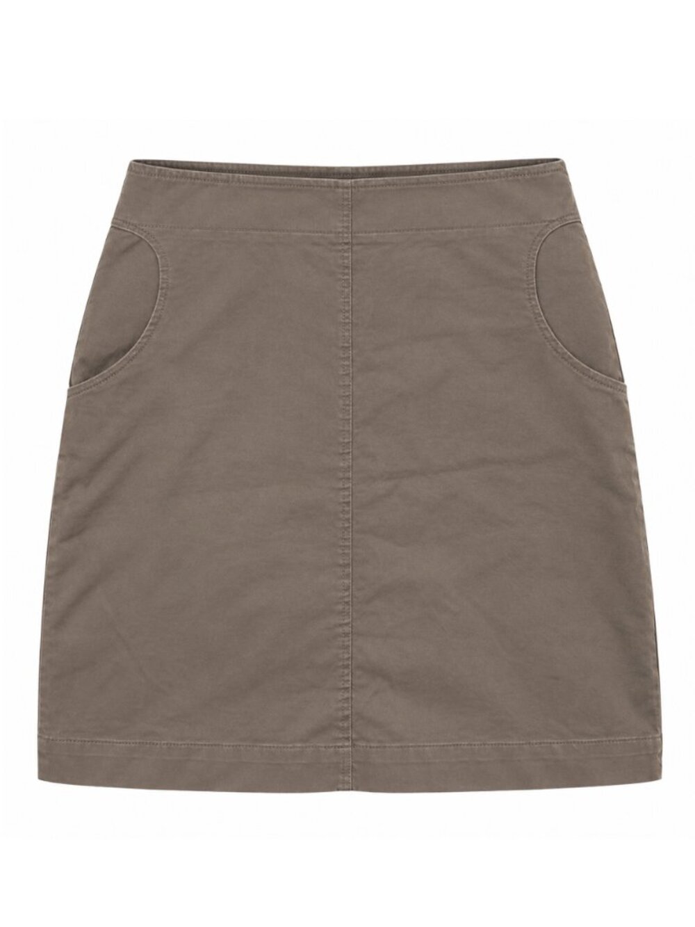 Jacob (Size 0) Taupe Brown A-Line Mini Skirt Cotton Twill